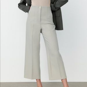 Zara high waist culottes light khaki